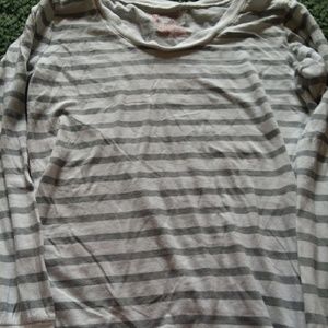 Grey and white stripe shirt